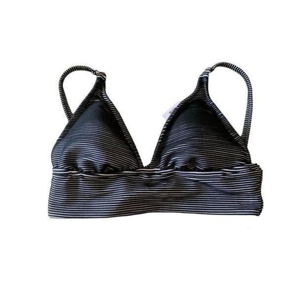 SHADE & Shore Swimsuit Bathing Suit Top Black & White Size S 4-6 NWT $23 - Picture 3 of 10